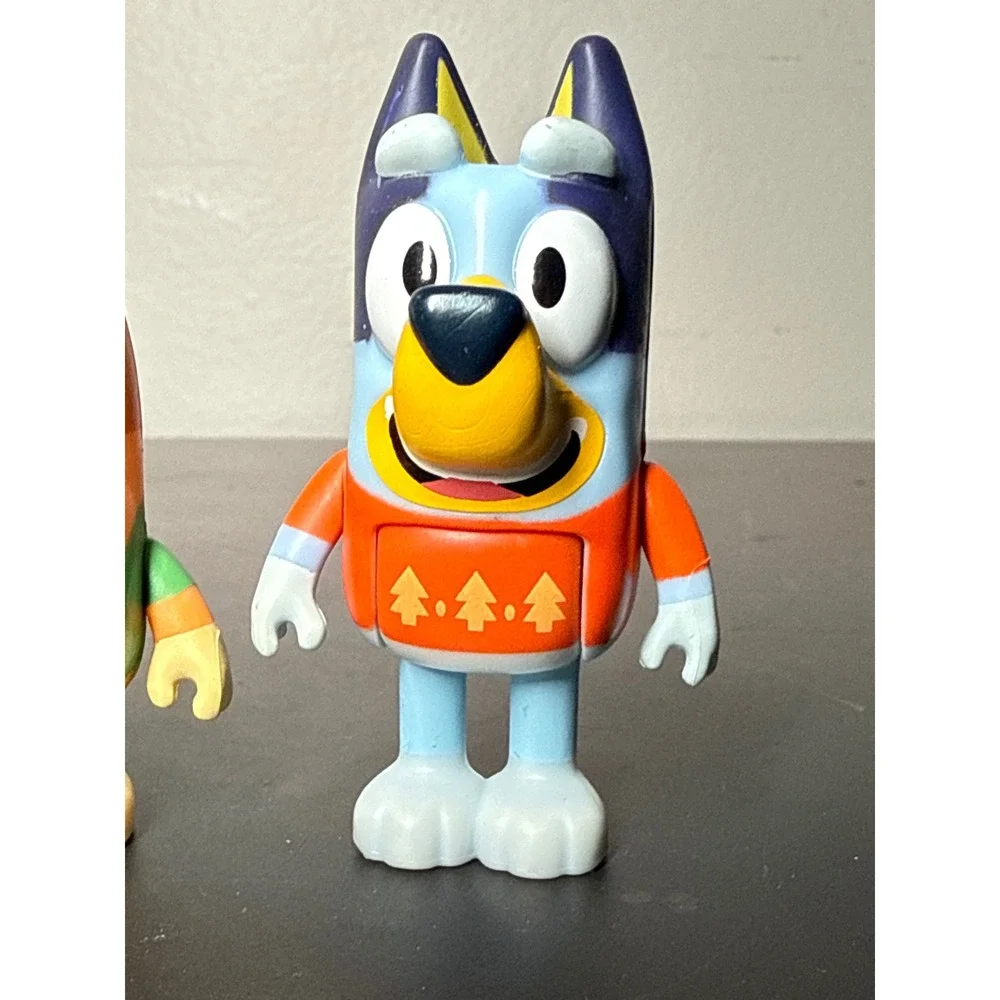 Bluey and Bingo Christmas Holiday Sweater Toy Figures 2 nch Ludo Studio